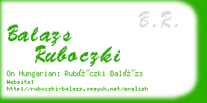 balazs ruboczki business card